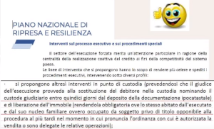 Interventi sul processo esecutivo e sui procedimenti speciali
